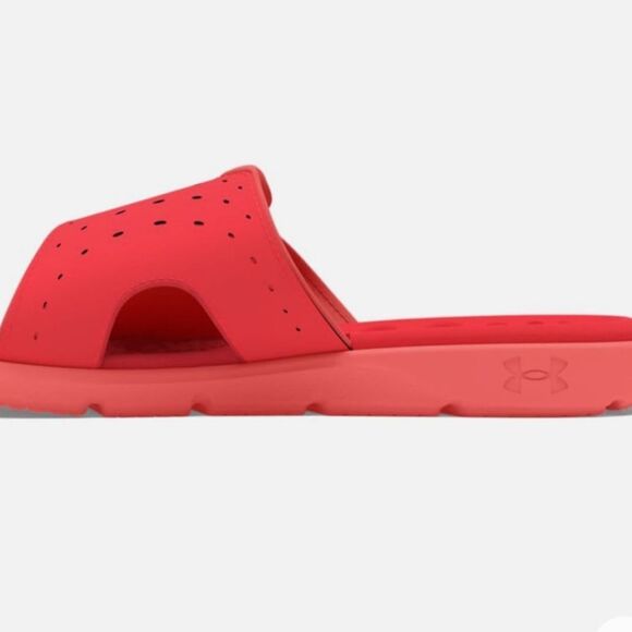 Under Armour Red Cushioned Slide Sandals - Picture 9 of 10